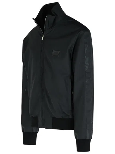 Dolce & Gabbana Black Wool Blend Jacket In Black
