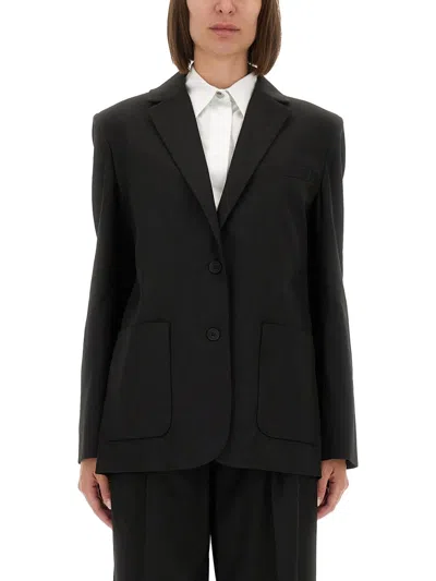 The Garment Relaxed Fit Ribbon Blazer With Unique Back Bow Detail In Black