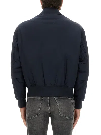 Hugo Boss Boss Men Bomber Jacket With Removable Lining In Blue