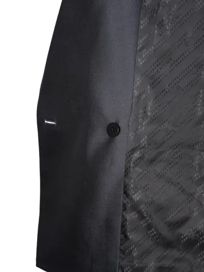 Givenchy Double-breasted Mini Jacket In Blue