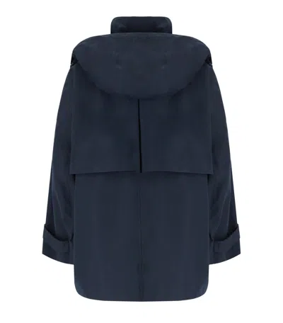 Mm Max Mara Labbro Blue Parka In Blue