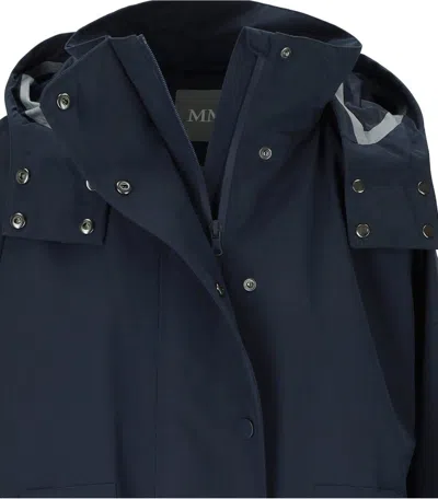 Mm Max Mara Labbro Blue Parka In Blue
