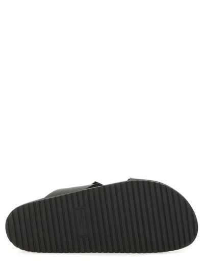 Dolce & Gabbana Calfskin Sandal For Men In Black