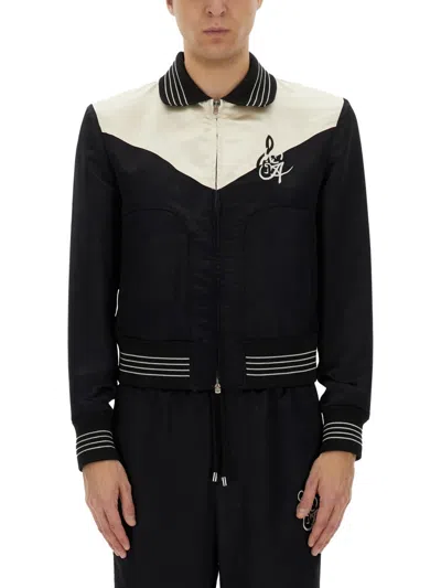 Amiri Jacket With Embroidery In Black