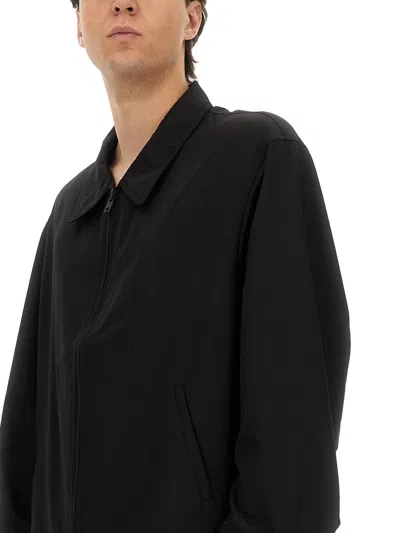 Y-3 Wool Jacket Collared Design Front Pockets In Black