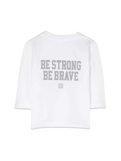 Givenchy Mini Logo Sentence T-shirt For Boys In White