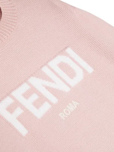 Fendi Sweater In Wool In Pink