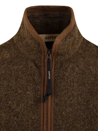 Aspesi Coats Brown In Brown