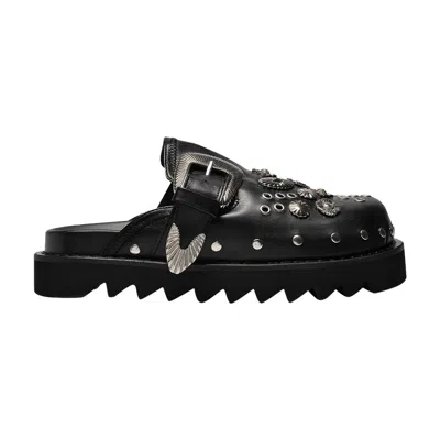 Toga Pulla Embellished Buckled Clogs In Multi
