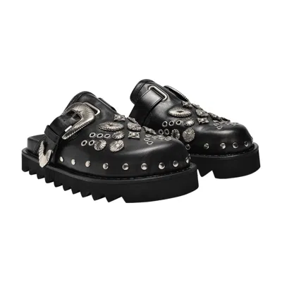 Toga Pulla Embellished Buckled Clogs In Multi