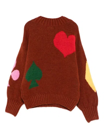 Bobo Choses Sweater "figures" In Bordeaux