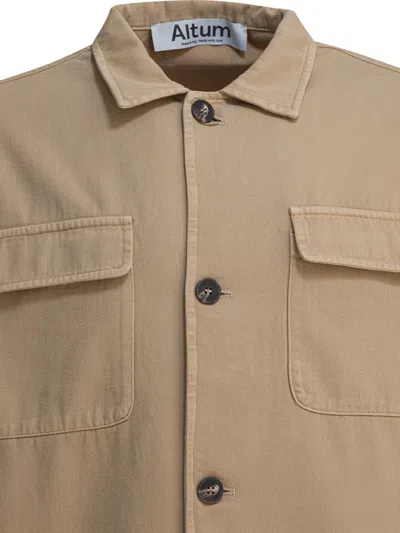 Altum Beige Cotton Jacket In Brown