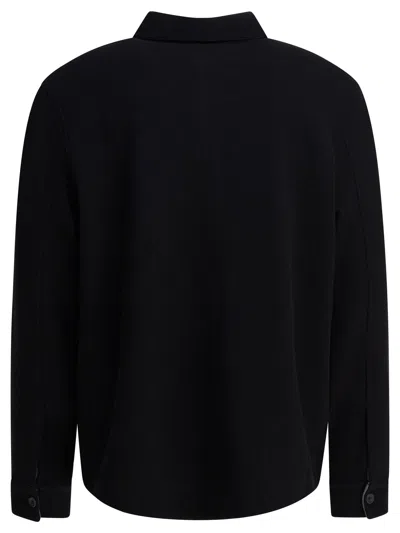 Vince Button Shirt Jacket In Black