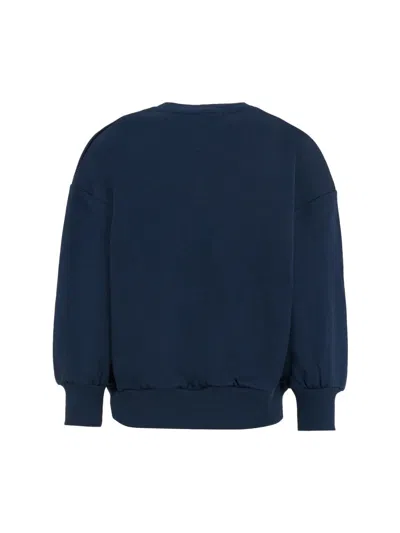 Mini Rodini Dino Application Blue Sweatshirt In Blue