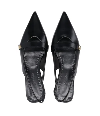 Max Mara Flat Shoes Black In Black