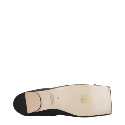 Jacquemus Black Square-toe Shoes With Gathered Upper In -, -