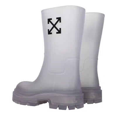 Off-white Off White Reboot Ankle Boots Arrow Women Transparent Pvc In Gray