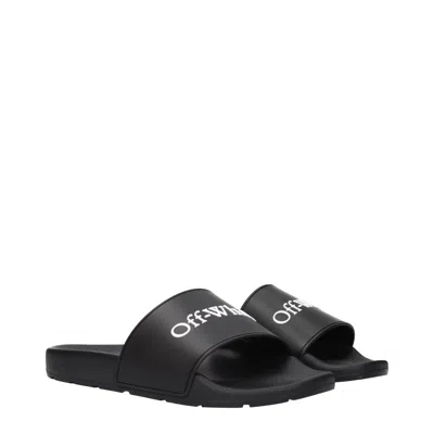 Off-white Off White Men's Clogs And Mules Rubber Black In Multi