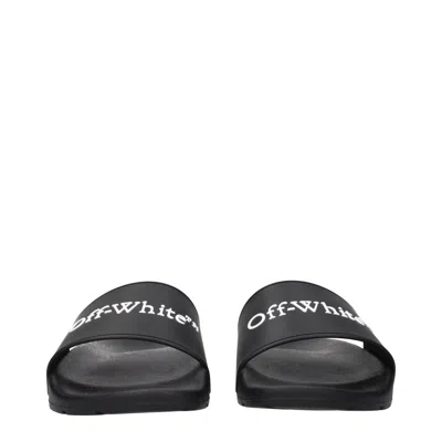 Off-white Off White Men's Clogs And Mules Rubber Black In Multi