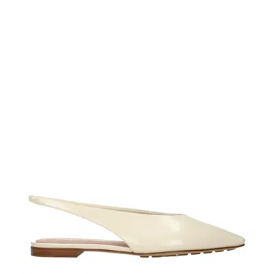 Bottega Veneta Ivory Leather Sofia Ballerinas In White