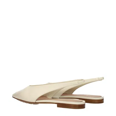 Bottega Veneta Ivory Leather Sofia Ballerinas In White