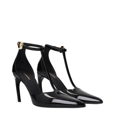 Ferragamo Lysandra Patent T-strap Stiletto Pumps In Black