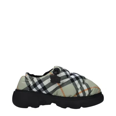 Burberry Men Check Nylon-blend Pillow Mule In Multi