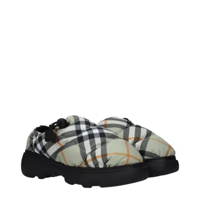 Burberry Men Check Nylon-blend Pillow Mule In Multi