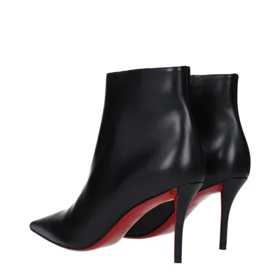 Christian Louboutin So Apostropha Suede Red Sole Stiletto Booties In Black