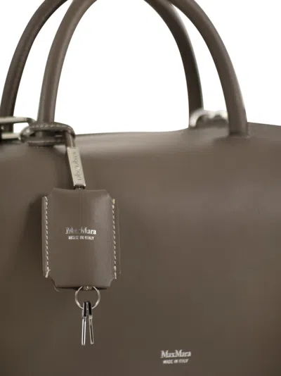 Max Mara Maxmara Holdallm Medium Satchel In Natural Leather In Pattern