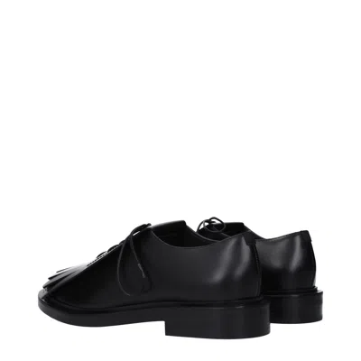 Max Mara Leather Derby. In Multi