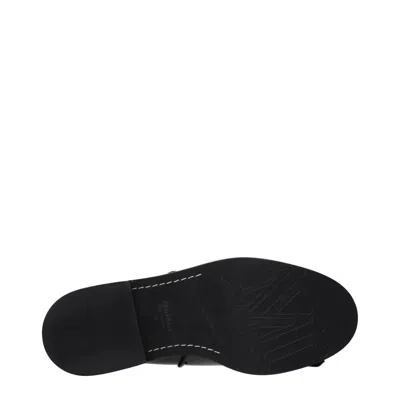 Max Mara Leather Derby. In Multi