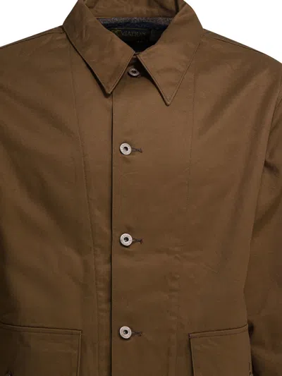 Buzz Rickson's Aviation Associates Buttoned Pocket Jacket In Brown