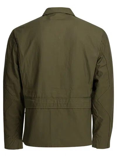 Buzz Rickson's Zip-up Flap-pocket Shirt Jacket In Green