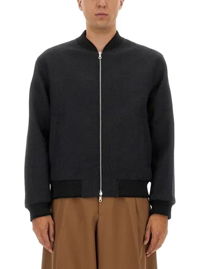 Dries Van Noten Classic Grey Jacket With Structured Silhouette In Black