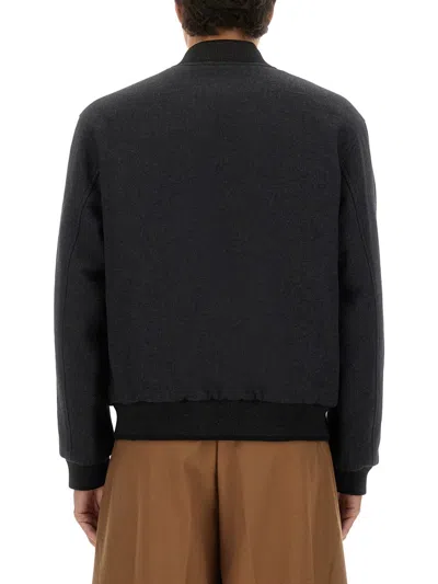 Dries Van Noten Classic Grey Jacket With Structured Silhouette In Black