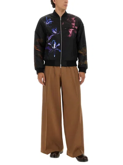 Dries Van Noten Classic Grey Jacket With Structured Silhouette In Black