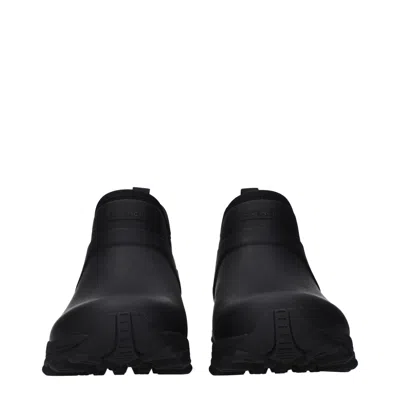 Givenchy Black Ankle Boots With 4g Motif In Rubber And Fabric In Black