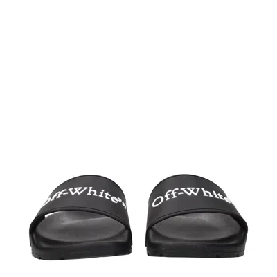 Off-white Off White Men's Clogs And Mules Rubber Black In Multi