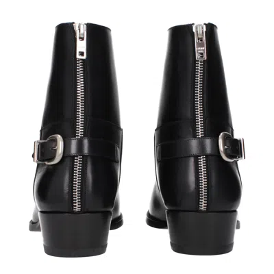 Celine Men's Boots Black Leather In Multi