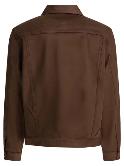 Needles Cropped Structured Jacket With Classic Collar In Brown