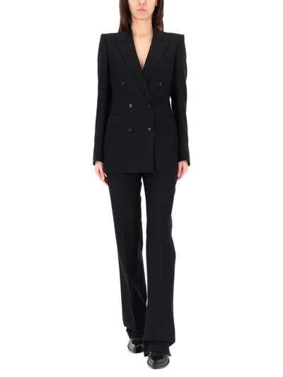 Tom Ford Double-breasted Tailored Jacket Size 40 In Black