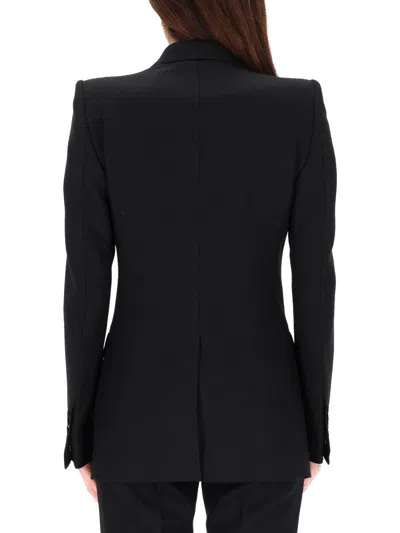 Tom Ford Double-breasted Tailored Jacket Size 40 In Black