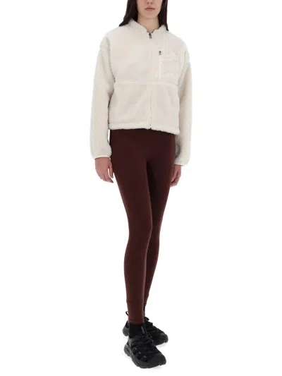 The North Face Womens Extreme-pile Zip-up Fleece Jacket White Dune In Neutral