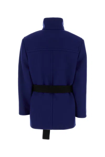 Saint Laurent Blue Wool Jacket In Blue
