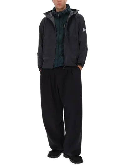 And Wander Grey Nylon Jacket In Black
