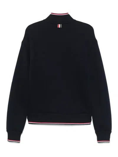 Thom Browne Loopback Oversized Jacket In Black