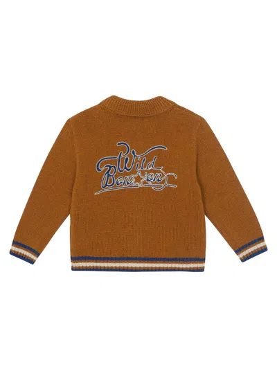 Bonton Mini Macho Sweater For Girls In Brown