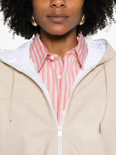 P.a.r.o.s.h Mitra Reversible Leather Zip-up Jacket In Neutral