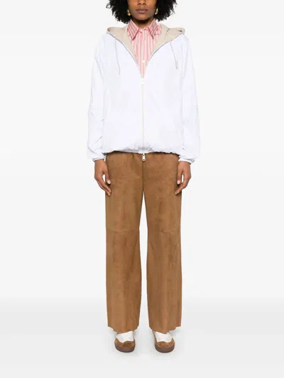 P.a.r.o.s.h Mitra Reversible Leather Zip-up Jacket In Neutral